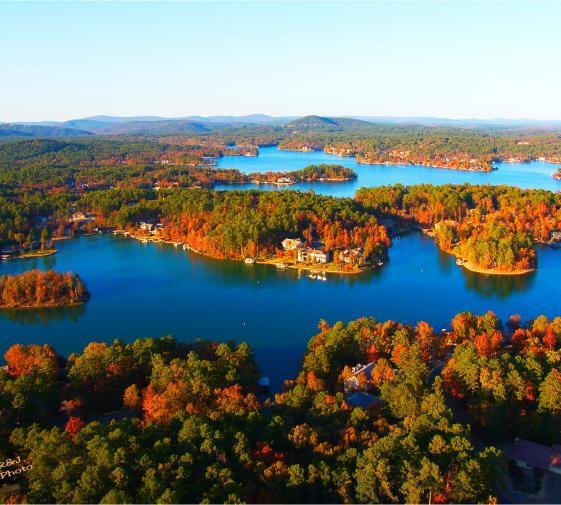 Lakes of Hot Springs Village in autumn